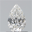 Natural Diamond 0.59 Carats, Pear with  Cut, F Color, VVS1 Clarity and Certified by GIA