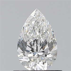 Picture of Natural Diamond 0.59 Carats, Pear with  Cut, F Color, VVS1 Clarity and Certified by GIA