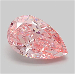 Picture of Lab Grown Diamond 2.23 Carats, Pear with  Cut, Fancy Vivid Pink Color, VS1 Clarity and Certified by IGI