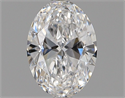 Natural Diamond 0.55 Carats, Oval with  Cut, D Color, VVS2 Clarity and Certified by GIA