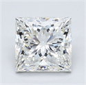 Natural Diamond 2.55 Carats, Princess with  Cut, H Color, SI2 Clarity and Certified by GIA