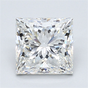 Picture of Natural Diamond 2.55 Carats, Princess with  Cut, H Color, SI2 Clarity and Certified by GIA