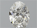 Natural Diamond 0.90 Carats, Oval with  Cut, G Color, SI1 Clarity and Certified by GIA