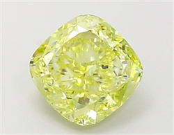 Picture of Lab Grown Diamond 1.65 Carats, CUSHION MODIFIED with  Cut, Fancy Intense Yellow Color, VVS1 Clarity and Certified by IGI
