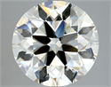 Natural Diamond 4.01 Carats, Round with Excellent Cut, K Color, VVS2 Clarity and Certified by GIA