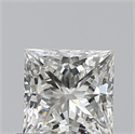 Natural Diamond 0.52 Carats, Princess with  Cut, J Color, VVS1 Clarity and Certified by GIA