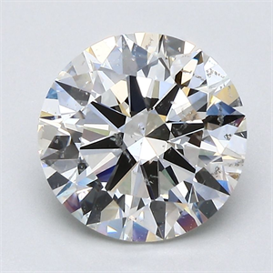 Picture of Natural Diamond 2.90 Carats, Round with Excellent Cut, I Color, SI2 Clarity and Certified by GIA