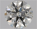 Natural Diamond 0.90 Carats, Round with Excellent Cut, J Color, VS2 Clarity and Certified by GIA