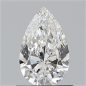 Diamante Natural 0.70 quilates, De pera , Color F, claridad VVS2 y certificado GIA