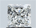 Natural Diamond 1.01 Carats, Princess with  Cut, H Color, VVS1 Clarity and Certified by GIA