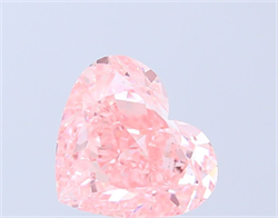 Picture of Lab Grown Diamond 4.06 Carats, Heart with  Cut, Fancy Vivid Pink Color, VVS2 Clarity and Certified by IGI