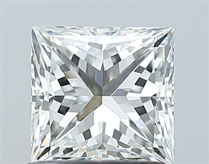 Picture of Natural Diamond 1.02 Carats, Princess with  Cut, G Color, VS1 Clarity and Certified by GIA