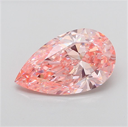 Picture of Lab Grown Diamond 6.02 Carats, Pear with  Cut, Fancy Vivid Pink Color, VS1 Clarity and Certified by IGI