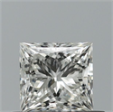 Natural Diamond 0.54 Carats, Princess with  Cut, G Color, IF Clarity and Certified by IGI
