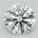 Lab Grown Diamond 4.07 Carats, Round with Excellent Cut, D Color, VVS2 Clarity and Certified by GIA