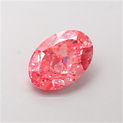 Picture of Lab Grown Diamond 1.29 Carats, Oval with  Cut, Fancy Vivid Pink Color, VS1 Clarity and Certified by IGI