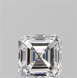Foto Diamante Natural 0.90 quilates, Asscher , Color E, claridad SI1 y certificado GIA de