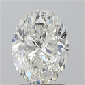 Natural Diamond 1.50 Carats, Oval with  Cut, G Color, SI2 Clarity and Certified by GIA