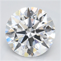 Lab Grown Diamond 2.27 Carats, Round with Ideal Cut, D Color, IF Clarity and Certified by IGI