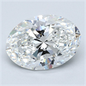 Diamante Natural 3.51 quilates, Ovalado , Color F, claridad VS2 y certificado GIA