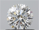 Natural Diamond 0.58 Carats, Round with Excellent Cut, H Color, SI1 Clarity and Certified by GIA