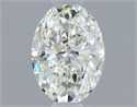 Natural Diamond 0.40 Carats, Oval with  Cut, H Color, SI2 Clarity and Certified by GIA