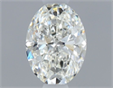 Natural Diamond 0.40 Carats, Oval with  Cut, H Color, SI2 Clarity and Certified by GIA