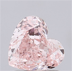 Picture of Lab Grown Diamond 1.25 Carats, Heart with  Cut, Fancy Vivid Pink Color, VS1 Clarity and Certified by IGI