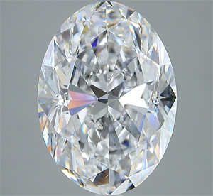Picture of Natural Diamond 5.01 Carats, Oval with  Cut, D Color, SI1 Clarity and Certified by GIA