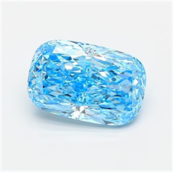 Picture of Lab Grown Diamond 1.53 Carats, CUSHION MODIFIED with  Cut, Fancy Vivid Blue Color, VS2 Clarity and Certified by IGI