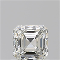 Natural Diamond 0.90 Carats, Asscher with  Cut, K Color, VVS1 Clarity and Certified by GIA