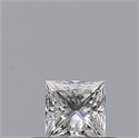 Natural Diamond 0.23 Carats, Princess with  Cut, F Color, VVS2 Clarity and Certified by GIA