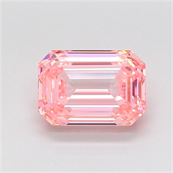 Picture of Lab Grown Diamond 2.16 Carats, Emerald with  Cut, Fancy Vivid Pink Color, VS1 Clarity and Certified by IGI