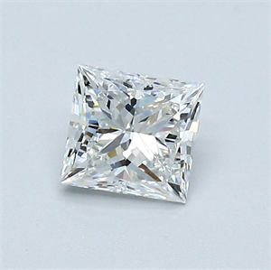 Picture of Natural Diamond 0.60 Carats, Princess with  Cut, G Color, VVS2 Clarity and Certified by GIA