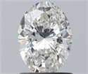Natural Diamond 1.00 Carats, Oval with  Cut, H Color, VS2 Clarity and Certified by GIA