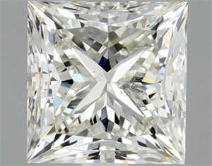 Picture of Natural Diamond 1.05 Carats, Princess with  Cut, I Color, SI2 Clarity and Certified by HRD