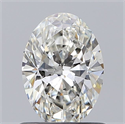 Natural Diamond 0.72 Carats, Oval with  Cut, G Color, SI1 Clarity and Certified by GIA