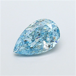 Picture of Lab Grown Diamond 2.08 Carats, Pear with  Cut, Fancy Vivid Blue Color, VVS2 Clarity and Certified by IGI