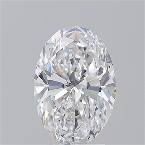 Picture of Natural Diamond 3.01 Carats, Oval with  Cut, D Color, SI1 Clarity and Certified by GIA