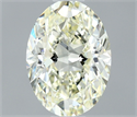 Natural Diamond 0.55 Carats, Oval with  Cut, K Color, VS2 Clarity and Certified by IGI