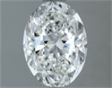 Natural Diamond 1.31 Carats, Oval with  Cut, F Color, VS2 Clarity and Certified by GIA