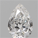 Natural Diamond 0.10 Carats, Pear with  Cut, E Color, VS2 Clarity and Certified by IGI