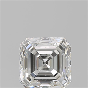 Foto Diamante Natural 1.51 quilates, Asscher , Color G, claridad SI1 y certificado GIA de