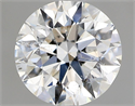 Natural Diamond 0.71 Carats, Round with Excellent Cut, E Color, SI2 Clarity and Certified by HRD