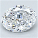 Natural Diamond 2.01 Carats, Oval with  Cut, D Color, SI1 Clarity and Certified by GIA