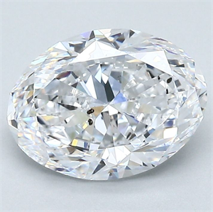 Picture of Natural Diamond 2.01 Carats, Oval with  Cut, D Color, SI1 Clarity and Certified by GIA