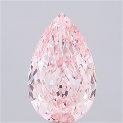 Picture of Lab Grown Diamond 10.05 Carats, Pear with  Cut, Fancy Vivid Pink Color, VVS2 Clarity and Certified by IGI