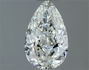 Picture of Natural Diamond 0.50 Carats, Pear with  Cut, G Color, IF Clarity and Certified by IGI