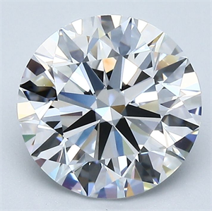 Picture of Natural Diamond 2.51 Carats, Round with Excellent Cut, D Color, VS1 Clarity and Certified by GIA