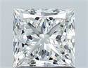 Natural Diamond 1.02 Carats, Princess with  Cut, H Color, SI1 Clarity and Certified by GIA